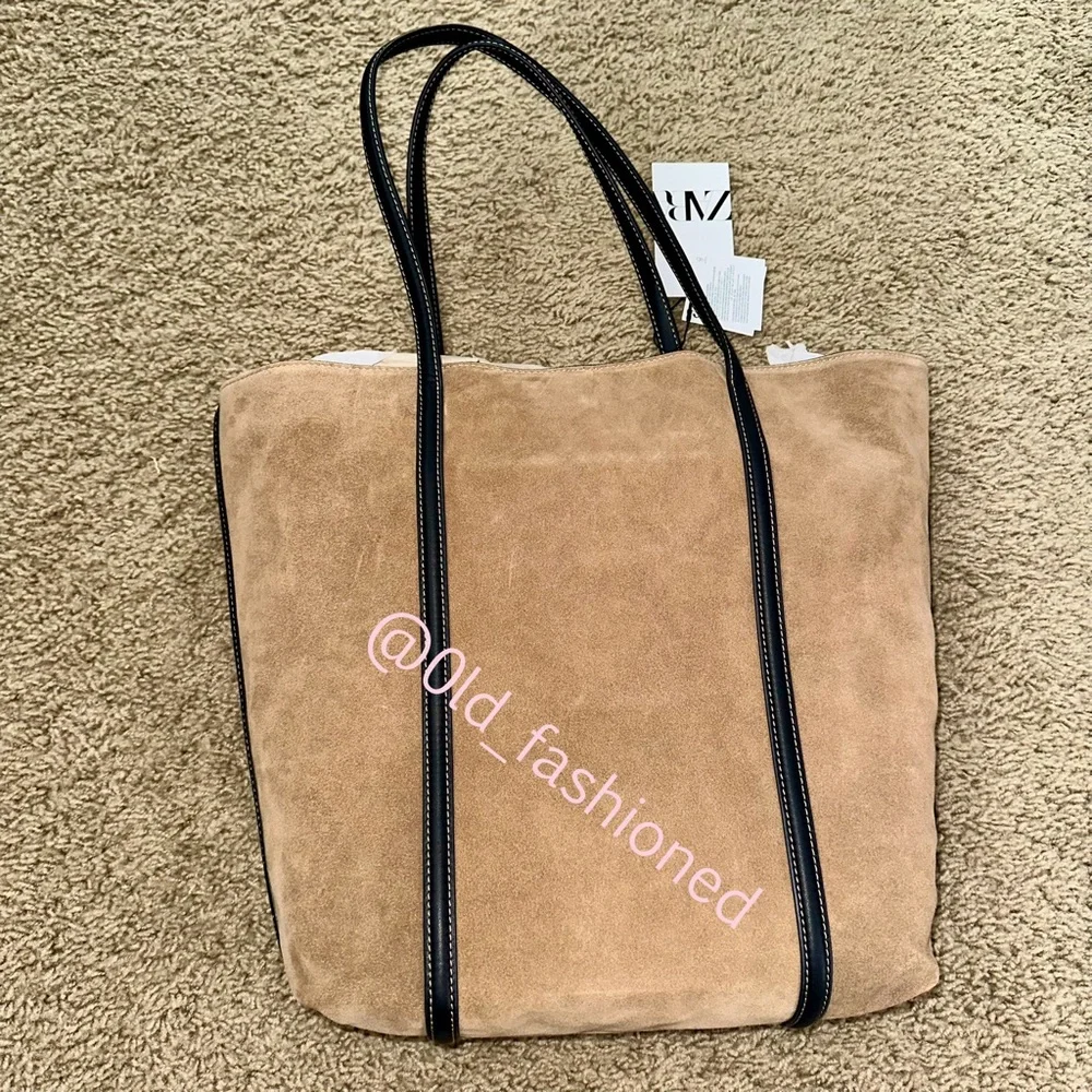 Zara suede tote